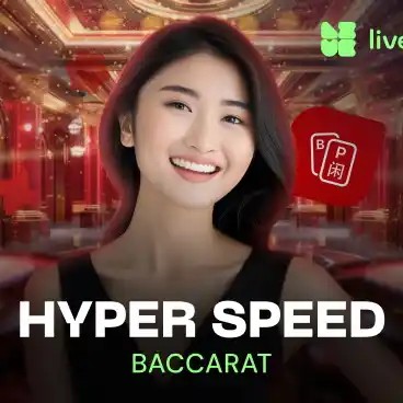 Live Dealer logo of Hyper Speed Baccarat from Evolution at CrownJewelz