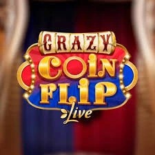 Crazy Coin Flip online game logo by Evolution on crownjewelz.win