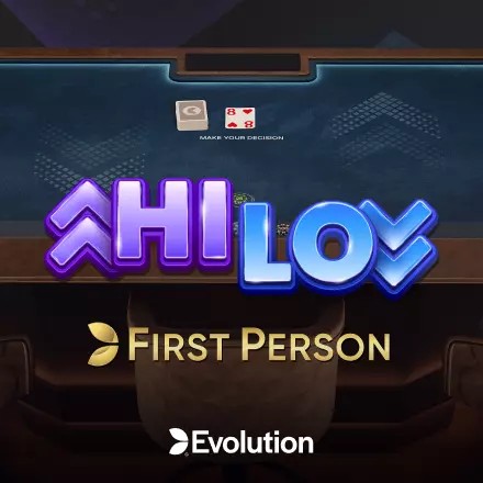 First Person Hi Lo game by Evolution – logo hosted on CrownJewelz