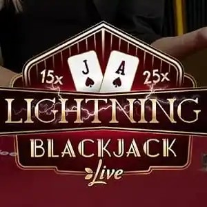 Official Live Dealer logo: Lightning Blackjack by Evolution at CrownJewelz