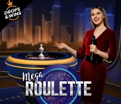Mega Roulette online game logo by Pragmatic Play on crownjewelz.win